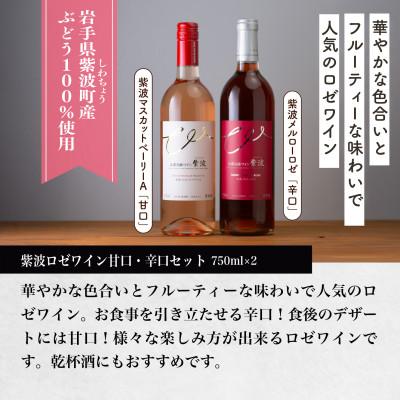 ふるさと納税 紫波町 紫波ロゼワイン甘口・辛口セット(メルローロゼ・マスカットベーリーA 各1本) |  | 03