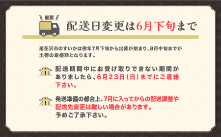 先行予約 スイカ すいか 尾花沢産スイカ スーパー6Lサイズ 約12kg以上×1玉 7月下旬～8月中旬頃発送 尾花沢 スイカ すいか 令和6年産 2024年産  観光物産 kb-sus6x1