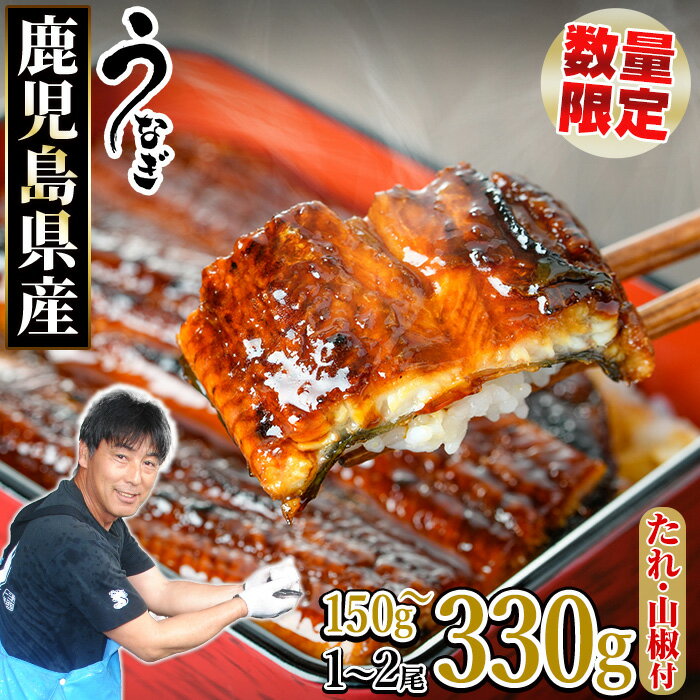 東串良町のうなぎ蒲焼(無頭) 2尾(320g以上・タレ、山椒付)