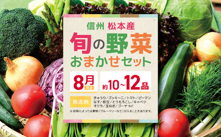 【先行受付】【8月】信州松本産・旬の野菜 おまかせセット（約10～12品）