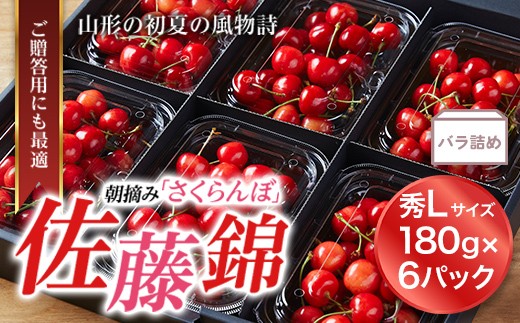 【2027年先行予約】山形特産 朝摘さくらんぼ直送便 佐藤錦 秀品 Lサイズ 1.08kg FSY-0121