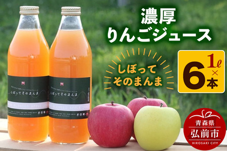 濃厚りんごジュース『しぼって そのまんま』1L×6本 RED APPLE