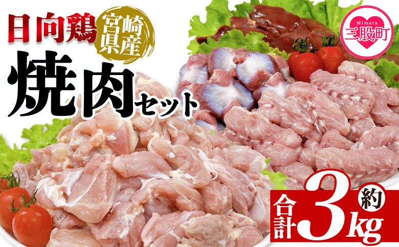 
                  ＜宮崎県産日向鶏 焼肉セット 約3kg＞ 国産 鶏 肉 精肉 とりにく もも モモ肉 せせり セセリ 肝 レバー 砂肝 すなぎも きも 小肉 焼き鳥 焼き肉 BBQ 使いやすい 小分けパック 冷凍食品 真空冷凍 お弁当 惣菜 蒸し鶏 数量限定 さっぱり 【MI454-tr】【TRINITY】
                