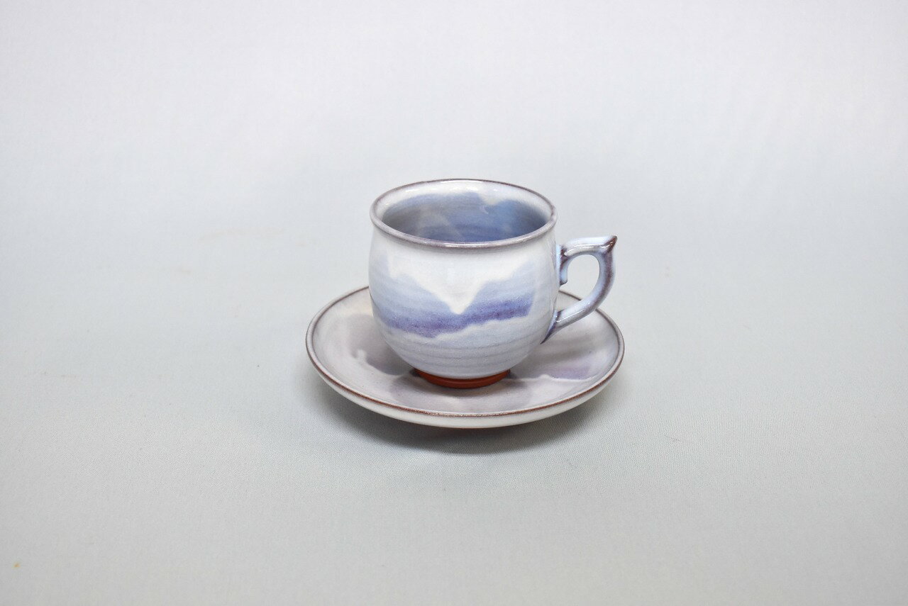 【ふるさと納税】萩焼 萩むらさきコーヒーカップ(丸)