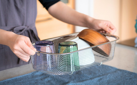 すっきり暮らすセット（深型+マット+まな板スタンド）水切りかご ステンレス 食洗機対応 燕三条製 [ビーワーススタイル] 【017S147】