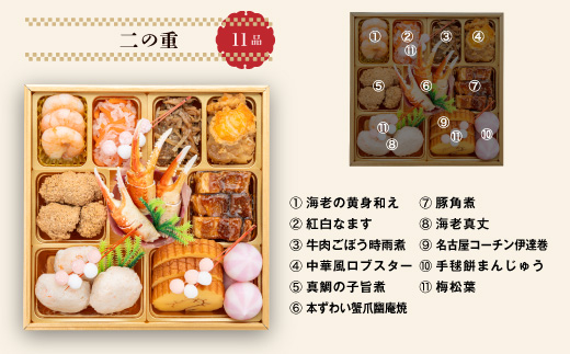 千賀屋謹製 2026年 迎春おせち料理「にほんばれ」和風三段重 3人前 全34品　冷蔵