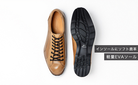 倭イズム ( ヤマトイズム ) 鹿革 シューズ 紳士靴 YA3300 （ ライトブラウン ） ファッション 革製品 革靴 お洒落 レザーシューズ やわらかい 快適 履き心地 3E  BN003 25.