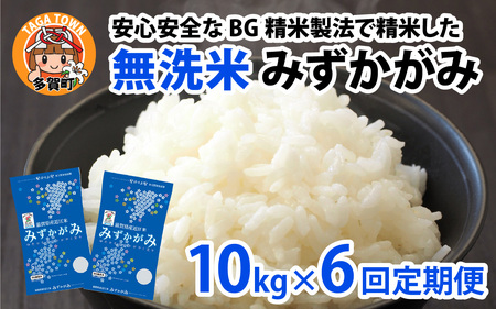 【先行予約】【令和７年産新米早期予約　毎月定期配送・計6回】 BG無洗米みずかがみ10kg×6回【2025年10月以降毎月お届け】[P-00404] / 無洗米 無洗米 無洗米 無洗米 無洗米
