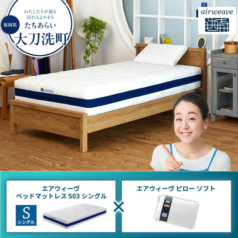 【ふるさと納税】【大刀洗町限定】エアウィーヴ ベッドマットレス S03 シングル×エアウィーヴ ピロー ソフト
