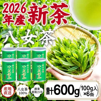 ふるさと納税 八女市 2026年産 八女茶 八十八夜新茶 産地の香りを閉じ込めたお茶の缶詰 100g×6缶