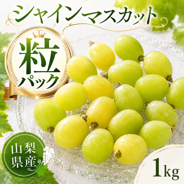 【ふるさと納税】【2026年発送】先行予約 シャインマスカット 粒 1kg 500g×2 ご家庭用 山梨県産 【山梨県笛吹市 産地直送 フルーツ 果物 ふるさと納税 おすすめ シャインマスカット 粒 笛吹市 国産 人気 ぶどう ブドウ 葡萄 旬 山梨県 送料無料 常温配送 209-010-26y