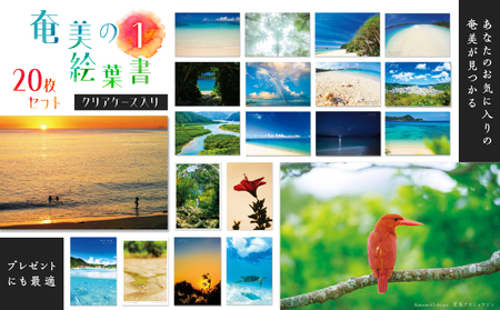 奄美 の 絵葉書 20枚 セット 1（ クリアケース 入り ） A021-040 雑貨 絵はがき ハガキ はがき 写真家 奄美絵葉書 花鳥風月 クリアケース付き 奄美の風景 メッセージ 趣味 挨拶カード 季節 安田商店 ふるさと納税 鹿児島 奄美市 おすすめ ランキング プレゼント ギフト