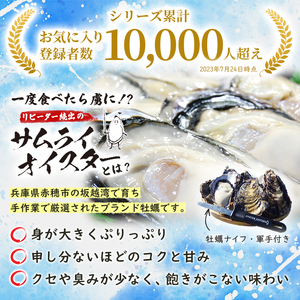 【2024年1月中旬～2024年4月下旬】牡蠣 生食 坂越かき 殻付き 20個 牡蠣ナイフ・軍手付き サムライオイスター 生牡蠣 冬牡蠣