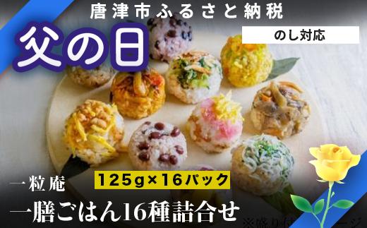 「父の日」(一粒庵) 一膳ごはん16種詰合せ 125g×16(合計2kg) 簡単調理 玄米 おこわ