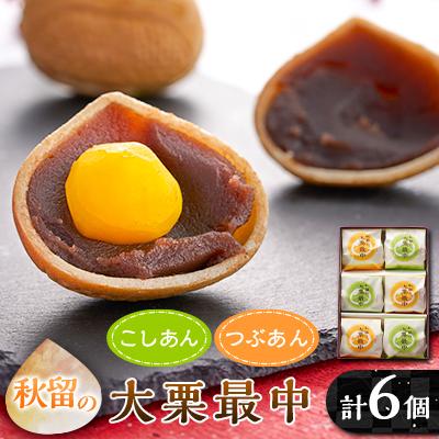 ふるさと納税 あきる野市 秋留の大栗最中(6個入)【お茶ぞっぺの中島屋(あきる野の匠)】