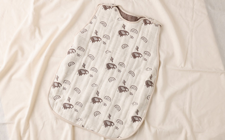 6重ガーゼ織スリーパー×1枚 （ベージュ） 綿 コットン ベビー キッズ 子供服 オールシーズン 出産祝い お祝い ギフト 赤ちゃん用品 ベビー用品 日本製