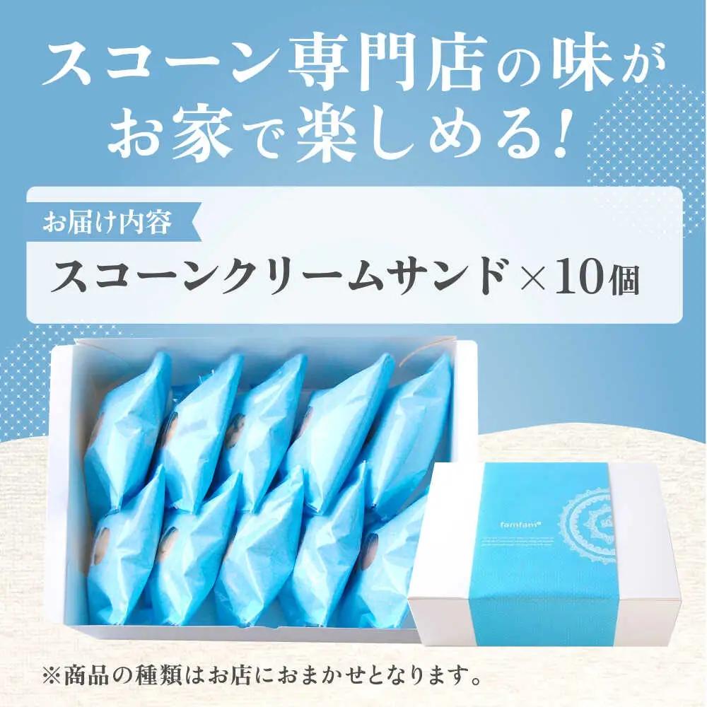  スコーンクリームサンド アソートセット 10P 多治見市/famfam スコーン 洋菓子 個包装 詰め合わせ 詰合せ おまかせ スイーツ デザート クリーム 焼き菓子 セット 朝食 おやつ ティータ