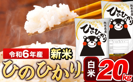 令和6年産 新米 ひのひかり 白米 20kg 《11月-12月より出荷予定》 5kg×4袋 熊本県産 米 精米 ひの 長洲町