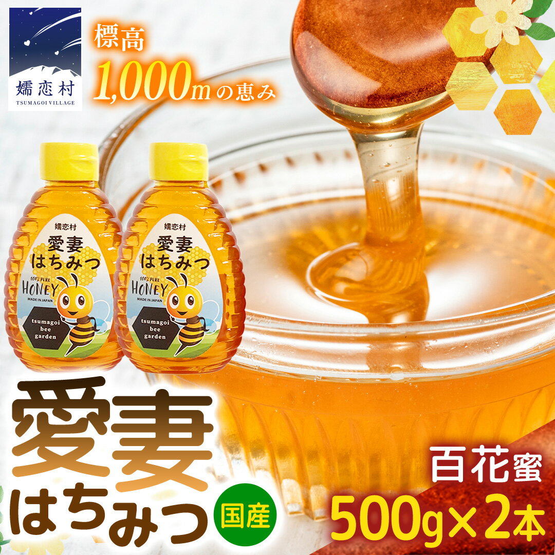 【ふるさと納税】嬬恋村 愛妻はちみつ ( 百花 ) 500g 2個セット はちみつ ハチミツ 国産 蜂蜜 群馬