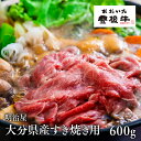 【ふるさと納税】大分県産 すき焼き用 600g 牛肉 国産 黒毛和牛 しゃぶしゃぶ