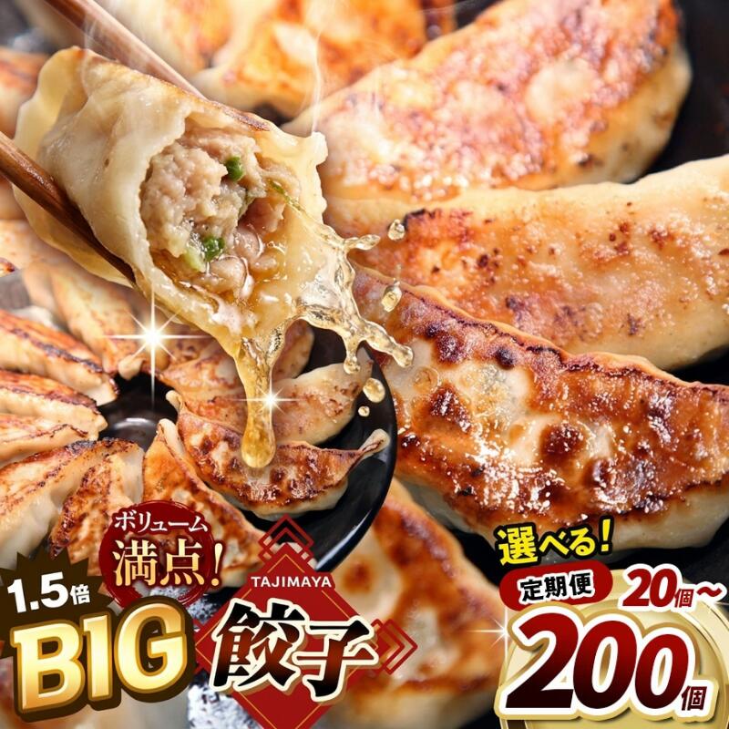 【ふるさと納税】餃子 たじまや オリジナル 宇都宮 餃子 1.5倍 ビッグ餃子 選べる 20個～200個 定期便 | ぎょうざ ギョーザ 大きい BIG ギョウザ 冷凍 おかず おつまみ 中華 点心 お肉 ジューシー TAJIMAYA タジマヤ 栃木県 真岡市 送料無料