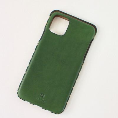 ふるさと納税 七尾市 【iPhone16用】本革ケース・グリーン