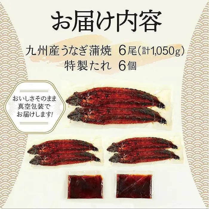 国産 うなぎ蒲焼 6尾 約1050g