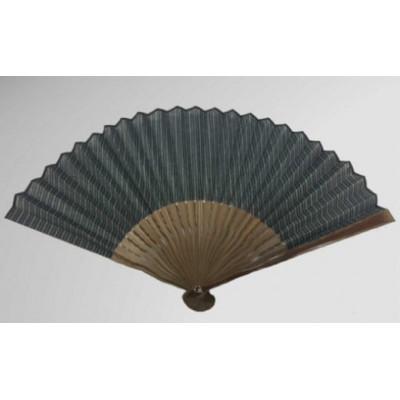 ふるさと納税 小千谷市 【小千谷縮 扇子 グレー 7寸】麻布 扇子入れ付 伝統工芸 小千谷織物同業協同組合 新潟県 小千谷市