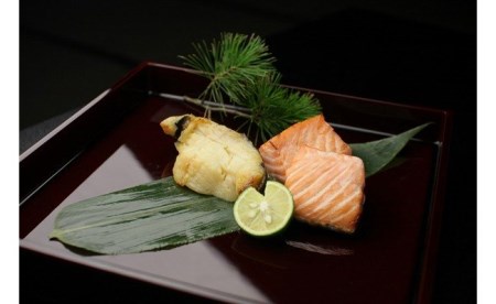 23-01Bサーモン・銀鱈の味噌漬けとかぐら南蛮味噌の3点セット