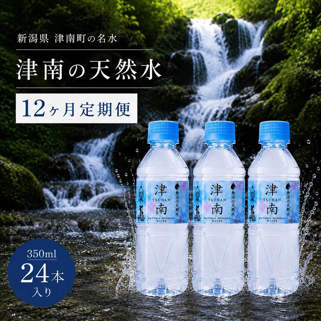 津南の天然水 350ml×24本 12か月定期便 ミネラルウォーター 水 新潟｜天然水