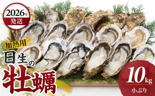 ＜先行受付スタート＞【2026年2月下旬発送】日生 牡蠣（小ぶり）10kg （発泡スチロールにてお届け！）【生鮮 牡蠣 10kg 日生産 ひなせ カキ かき 海のミルク 加熱用 小ぶり】