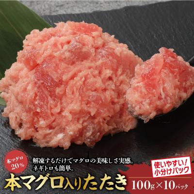 ふるさと納税 城陽市 本鮪入まぐろたたき100g×10パック