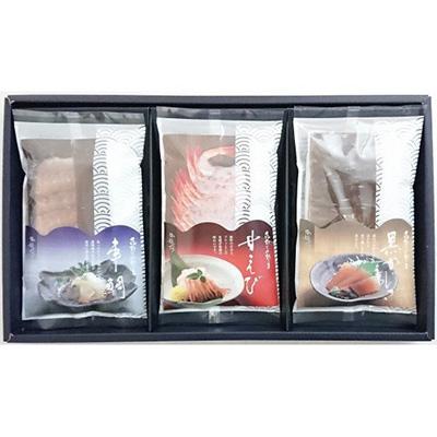 ふるさと納税 富山県 かねみつ　昆布じめ刺身詰合せ3種