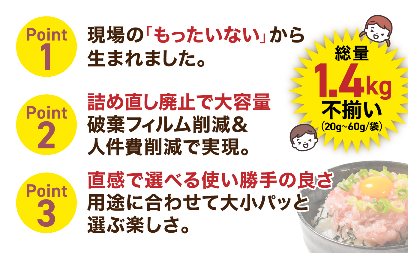 訳ありねぎとろ 不揃い使い切りパック詰め合わせ 約1.4kg | まぐろ まぐろたたき ネギトロ 簡単 調理 いわき市  小分け 冷凍 個包装 使い切りパック 不揃い 訳あり 詰め合わせ | DK01