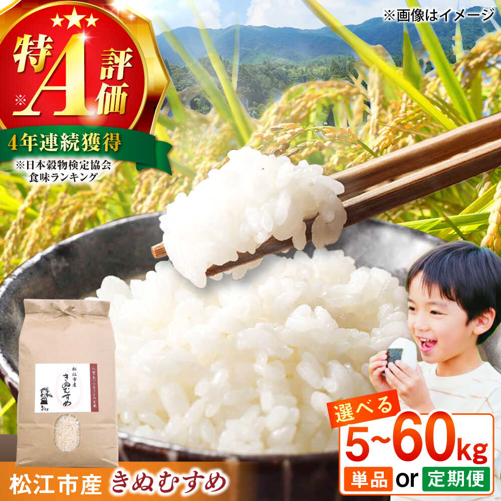 【ふるさと納税】白米【数量限定】【選べる容量】4年連続特A評価 令和7年度米 白米 きぬむすめ 5kg 10kg（5kg×2袋） 60kg 島根県松江市/フジキコーポレーション株式会社[ALDS020]｜お米 ごはん 白米 精米 ブランド米 お取り寄せ 国産 米 島根県産 人気 送料無料 [201184]