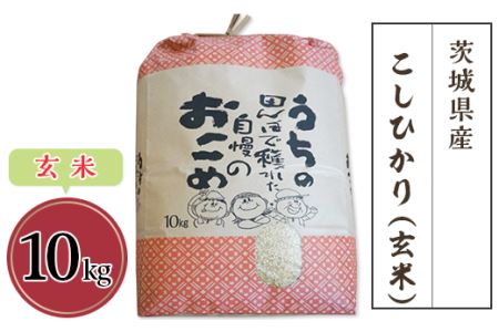 茨城県産こしひかり（玄米）10kg【米 こしひかり 米 茨城 米 茨城県産 米 産地直送 米 特別栽培米 JA おにぎり お弁当 玄米 ストック お米 もちもち 人気 おすすめ】