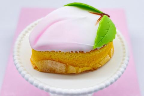 【期間限定発送】長崎縁起菓子 桃カステラ 5個 [雪屋菓子舗 長崎県 雲仙市 item1634] 桃カステラ カステラ 節句 お祝い