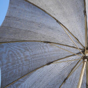 【南砺市】松井機業「城端しけ絹」しけ絹の日傘（麻炭）◆受注生産 ご注文後2〜3ヶ月