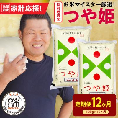 ふるさと納税 米沢市 【定期便】 山形県産 特別栽培米 つや姫 精米 10kg(5kg×2袋)×12ヶ月 計120kg