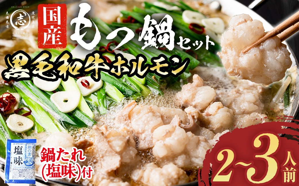 国産黒毛和牛ホルモン もつ鍋セット(2～3人前) p9-042