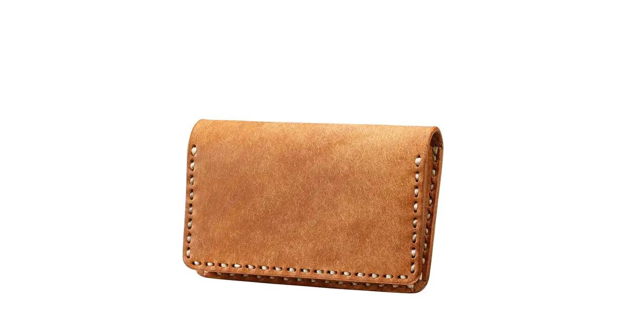 豊岡財布 haaki Leather カードケース HLC500 コニャック /  カード入れ 名刺入れ 革 革小物 牛皮革 メンズ レディース プエブロレザー 手縫いのステッチ ハンドメイド シンプ