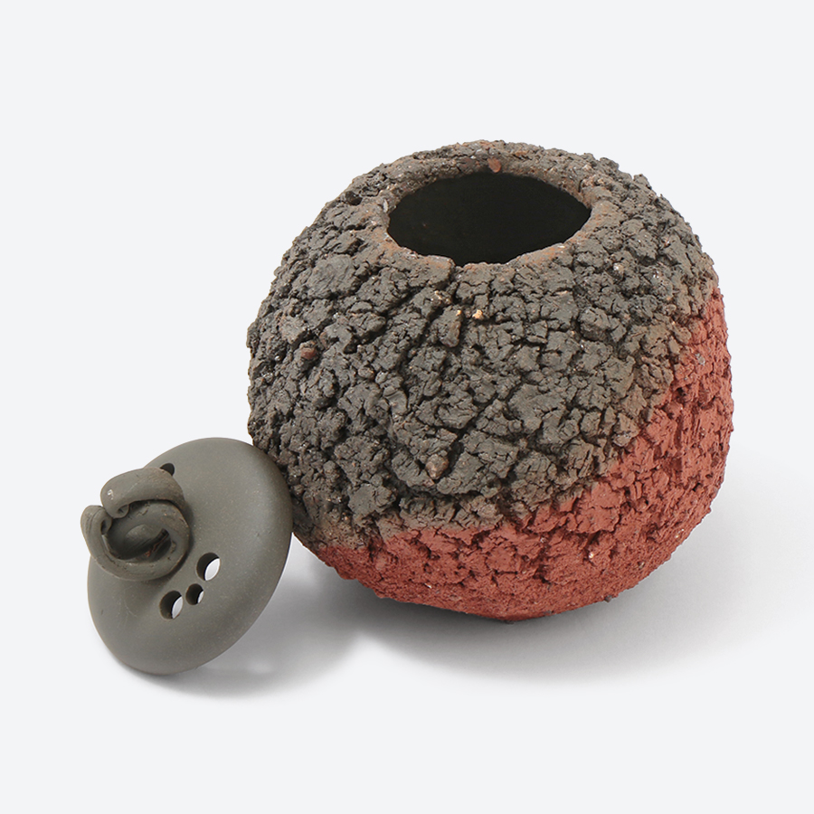 ＜伊藤赤水＞五代赤水　無名異窯変香爐（限定1点）