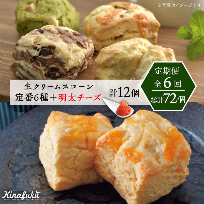 【ふるさと納税】【全6回定期便】【ご自宅用】定番スコーン 6種・明太チーズスコーン 6個 計12個セット《糸島》【キナフク】 [AFA025] 102000円 10万円