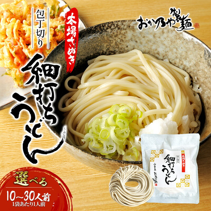 【ふるさと納税】本場 さぬき 包丁切り 細打ちうどん 1人前×10袋・20袋・30袋