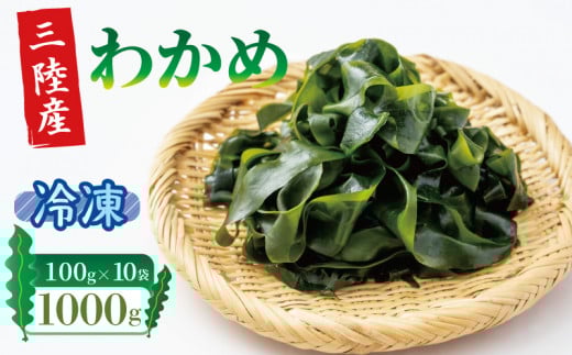 三陸わかめ 塩蔵わかめ 1kg (100×10パック) 冷凍 国産