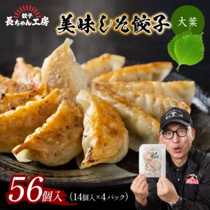 美味しそ餃子4パック(56個入り)【008-0003】ぎょうざ 羽根つき 冷凍 惣菜 パック セット 送料無料