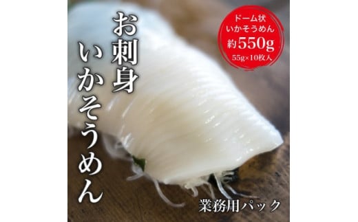 【道水】お刺身いかそうめん 業務用パック550g(55g×10枚入)×2パック北海道直送 【 ふるさと納税 人気 おすすめ ランキング いか お造り お刺身 鮮度抜群 冷凍 いかそうめん イカソーメン おつまみ おかず 海鮮 おいしい 新鮮 たっぷり 北海道 北斗市 送料無料 】 HOKD038