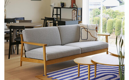 【開梱設置】高野木工 CEBU セブ ソファ 3人掛け オーク 【10年保証】