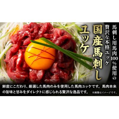 ふるさと納税 氷川町 馬肉 国産 馬刺し と ユッケ の セット約 310g 赤身馬刺し 80g × 2個 馬刺しユッケ |  | 03