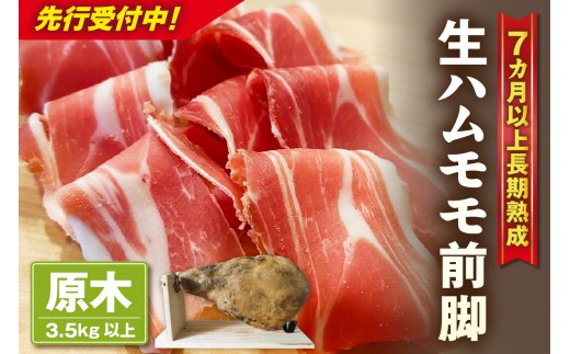 
                  【先行予約】【2026年10月より順次発送】生ハム モモ（パレタ）前脚【原木】3.5kg以上 ハモンテンパク【長期熟成7ヵ月以上】｜生ハム ハモンテンパク WBH 7ヵ月以上 あいぽーく豚 熟成 前脚 ブロック 塊 原木 国産 豚肉 前脚 パレタ サラダ パーティー ワイン つまみ 家飲み グルメ 冷蔵 愛知県 常滑市
                